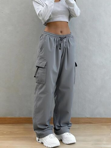 Women's Casual Pants Hight Waist Loose Fit Hiking Trousers Cargo Pants in Saudi Arabia