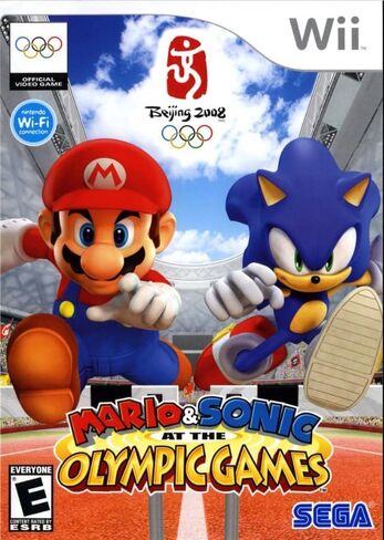 Wii Nintendo Console Bundle + Mario & Sonic Olympic Games Game Disc | White RVL-001 System Also Compatible w/Gamecube Games | 1x Remote Controller, Nunchuck, Sensor Bar, Cables & AC Adapter (Renewed) in Saudi Arabia