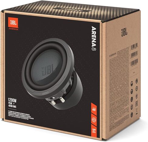 JBL Arena 8-8"(203mm) High-Performance Automotive Subwoofer, 400W RMS, 1200W Peak, Sensitivity @2ohms (2.83V/1m): 89.3dB, Frequency Response: 50 – 1.5kHz, Selectable impedance: 2 and 4-ohms (Renewed) in Saudi Arabia