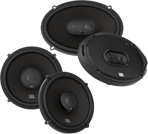 JBL - STADIUM962M 6x9 3-Way Coax Car Audio Speakers (Pair) w/ STADIUM62F 6 1/2" 2-Way Coax Car Audio Speakers (Pair) (Renewed) in Saudi Arabia