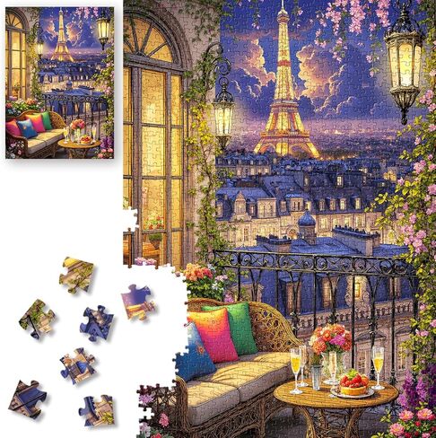 Jigsaw Puzzles for Adults 1000 Pieces Castle Landscape Fantasy Art Puzzles with Letters on Back,Fun Educational Unique Hard Difficult Challenging Puzzle for Mindfulness & Family Bonding in Kuwait