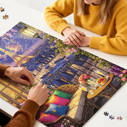 Jigsaw Puzzles for Adults 1000 Pieces Castle Landscape Fantasy Art Puzzles with Letters on Back,Fun Educational Unique Hard Difficult Challenging Puzzle for Mindfulness & Family Bonding in Kuwait