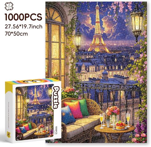 Jigsaw Puzzles for Adults 1000 Pieces Castle Landscape Fantasy Art Puzzles with Letters on Back,Fun Educational Unique Hard Difficult Challenging Puzzle for Mindfulness & Family Bonding in Kuwait