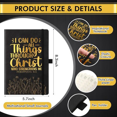 Yaomiao 12pcs المجلات الجلدية الأزهار والأقلام مجموعة A5 زهرة الملاحظة ألوان محفوظات أقلام هدايا مسيحية مبطنة للنساء للنساء اللوازم المكتبية للمعلمين للمعلمين (أنيقة) in Saudi Arabia