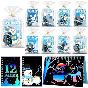 12 Pack Under the Sea Scratch Art Party Favors for Kids - Rainbow Scratch Paper with Ocean Animals Scratch Off Cards Easter Birthday Goodie Bags Stuffers - Return Gifts DIY Classroom Prizes in Saudi Arabia