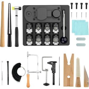 GAXPAK Ring Bender Tool, Spoon RingMaker Machine Jewelry Making Kit with Nylon Dies, Complete Ring Bending Tool Set Rings Measuring Kit Making Tool in Saudi Arabia