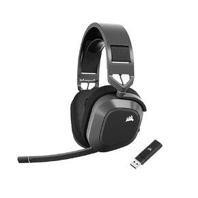 سماعة رأس Corsair HS80 MAX اللاسلكية لأجهزة Xbox مع بلوتوث - دولبي أتموس - ميكروفون عالي الجودة - متوافق مع iCUE - Xbox، الكمبيوتر الشخصي، Mac، الهاتف المحمول - رمادي فولاذي in Saudi Arabia