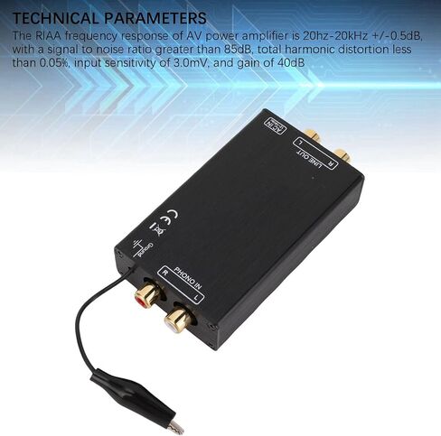 VBESTLIFE Phono Preamp لـ MM قرص دوار صغير للصوت ستيريو، مكبر صوت لمشغل التسجيل مع 2 مدخل ومخرج فيديو مركب (قابس أمريكي AC115V) in Saudi Arabia