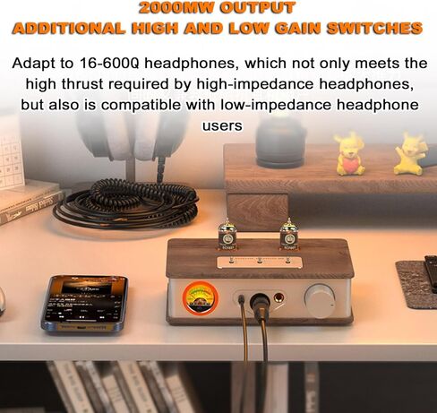 مضخم صوت Hi-Fi Audiophile، مضخم صوت بأنبوب مفرغ، مضخم صوت سماعة الرأس، مع XLR، RCA، منافذ 4.4 مم/6.35 مم، مخرج 2000 مللي واط، لنظام صوت ستيريو منزلي in Kuwait