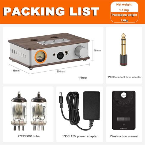 مضخم صوت Hi-Fi Audiophile، مضخم صوت بأنبوب مفرغ، مضخم صوت سماعة الرأس، مع XLR، RCA، منافذ 4.4 مم/6.35 مم، مخرج 2000 مللي واط، لنظام صوت ستيريو منزلي in Kuwait