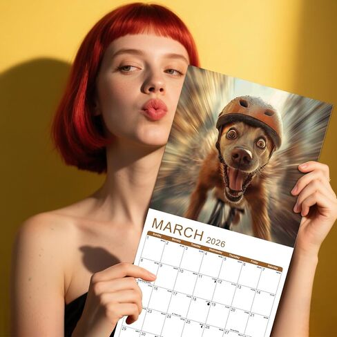 Gannyfer Calendar 2025-2026 ، يوليو 2025 إلى ديسمبر 2026 ، 18 شهرًا تقويم الكلاب المضحكة 2025 ، تم افتتاح تقويمات الجدار الكبيرة 12 "× 24" ، مثالية كهدايا للأصدقاء والعائلة (تضمنت 3 ملصقات) in Saudi Arabia