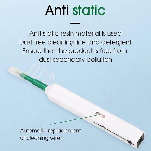 Zenithra Fiber Optic Cleaner,5PCS Fiber Optic Cleaning Pen 1.25mm Ferrules LC/MU FTTH Connector Cleaning Tools with 800+ Times in Saudi Arabia