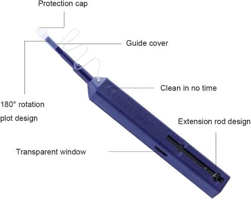 Zenithra Fiber Optic Cleaner,5PCS Fiber Optic Cleaning Pen 1.25mm Ferrules LC/MU FTTH Connector Cleaning Tools with 800+ Times in Saudi Arabia