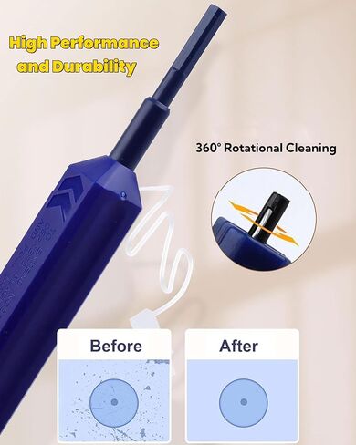 Zenithra Fiber Optic Cleaner,5PCS Fiber Optic Cleaning Pen 1.25mm Ferrules LC/MU FTTH Connector Cleaning Tools with 800+ Times in Saudi Arabia