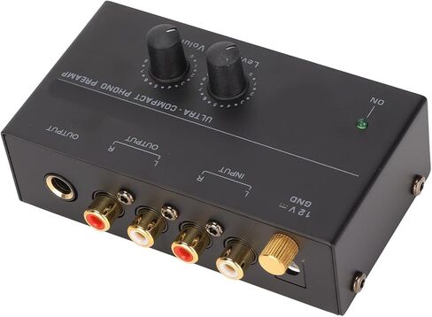 Phono Turntable Preamp, PP500 Mini Phonograph Preamplifier Low Noise Stereo Input Output Knob Control Mini Record Player Preamplifier(US) in Saudi Arabia