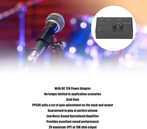Phono Turntable Preamp, PP500 Mini Phonograph Preamplifier Low Noise Stereo Input Output Knob Control Mini Record Player Preamplifier(US) in Saudi Arabia