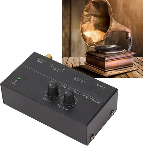 Phono Turntable Preamp, PP500 Mini Phonograph Preamplifier Low Noise Stereo Input Output Knob Control Mini Record Player Preamplifier(US) in Saudi Arabia