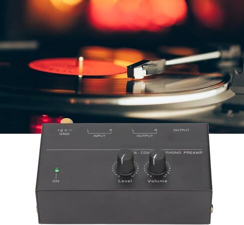 Phono Turntable Preamp, PP500 Mini Phonograph Preamplifier Low Noise Stereo Input Output Knob Control Mini Record Player Preamplifier(US) in Saudi Arabia