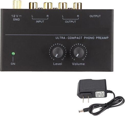 Phono Turntable Preamp, PP500 Mini Phonograph Preamplifier Low Noise Stereo Input Output Knob Control Mini Record Player Preamplifier(US) in Saudi Arabia