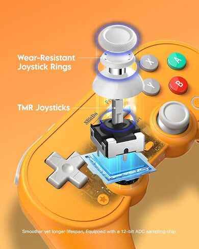 8Bitdo Pro 3 Bluetooth Controller (Yellow) - TMR Joysticks in Saudi Arabia