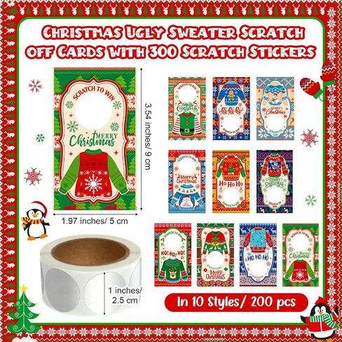 Eersida 200 Pcs Blank Scratch Off Cards with Round Scratch Off Sticker Labels DIY Holiday Gift Certificate Cards for Small Business Prize Favor(Thank You Style) in Saudi Arabia