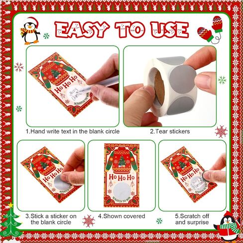Eersida 200 Pcs Blank Scratch Off Cards with Round Scratch Off Sticker Labels DIY Holiday Gift Certificate Cards for Small Business Prize Favor(Thank You Style) in Saudi Arabia