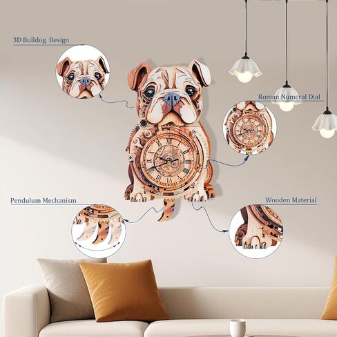 ألغاز Kosmickiss 3D الخشبية للبالغين ، ومجموعات النماذج الميكانيكية Beagle ، ولغز ساعة الحائط DIY ، ديكور المنزل الهدايا الإبداعية للرجال والنساء ، حرفة الخشب البندول ، الهدايا لعشاق الكلاب in Saudi Arabia