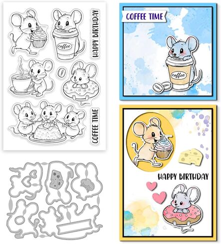 Globleland Birds توضيحيات توضيحية واضحة ختم وموت قطع لتصنيع البطاقات Crow Owl Silicone Stamps Dove Animals Metal Die Cuts for DIY Scrapbooking Photo Decor in Saudi Arabia