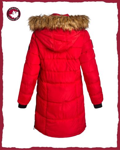 CANADA WEATHER GEAR Womens Long Puffer Coat - Heavyweight Wind Water Resistant Faux Fur Hood Parka Winter Jackets for Women, Size X-Large, Peacock in Saudi Arabia