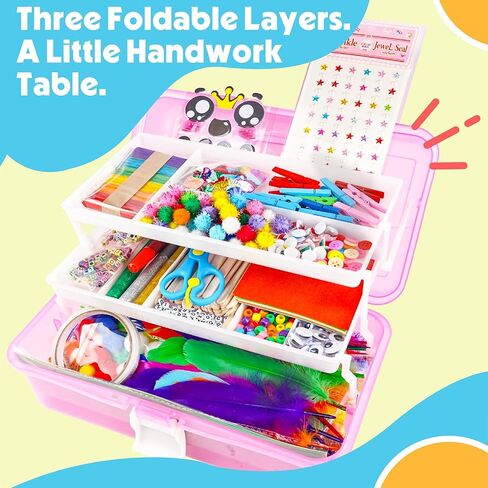 Smilesskiddo Arts Craft Craft Supplies for Kids - 1100+ PCS Toddler DIY Craft Art Supper in Kuwait
