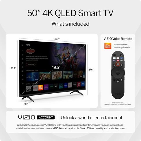تلفزيون VIZIO VQD50M الذكي فئة 50 بوصة Quantum 4K QLED UHD HDR in Saudi Arabia