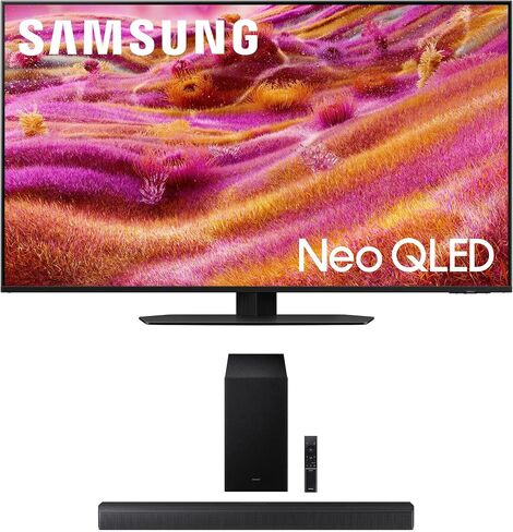 Samsung QN85QN90FAFXZA 85 Inch Neo QLED 4K QN90F Vision AI Smart TV with a HW-Q800F Q Series Soundbar 5.1.2 Ch Subwoofer (2025) in Saudi Arabia