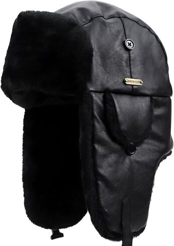 قبعة صياد جلدية شتوية للجنسين مع طلاء من البولي يوريثان للصيد والتزلج والأنشطة الخارجية الشتوية in Kuwait