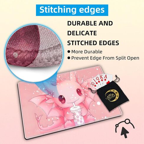 بالنسبة إلى MTG Playmat في حقيبة التخزين ، يلعب لعبة Commander Poard Play Mat Desk Pad ، الحواف المخيمة المرسومة باليد ، MAP 23.6x13.8 بوصة ، مثالية لـ TCG/MTG/CCG/RPG Playmat in Kuwait