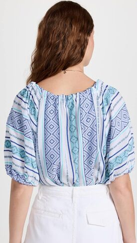 بلوزة VELVET BY GRAHAM & SPENCER للسيدات من Kimmy Jacquard، وردي، X-Small in Kuwait