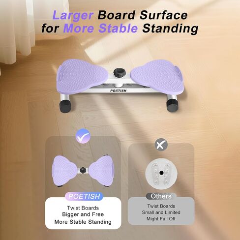 Waist Twister Ab Machine, 300 lbs Weight Capacity, Adjustable Ab Twister Board with Foot Massage for Belly Fat Loss, Noiseless Home Gym Equipment for Women/Men in Saudi Arabia