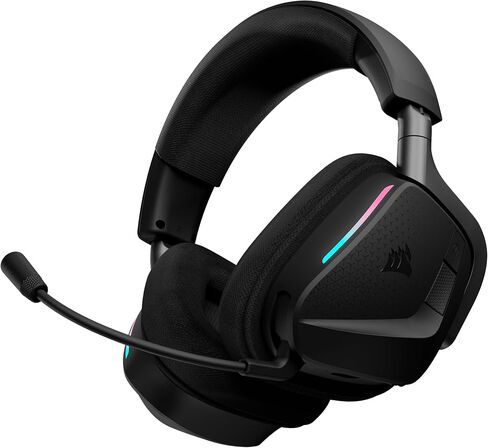 Corsair Void v2 MAX Wireless Gaming Headset for PC, PS5, PS4, Switch, Mobile - Simultaneous 2.4GHz+Bluetooth, Dolby Atmos, Sonarworks SoundID, 70Hr Battery, Fast Charging, Clear Microphone - Carbon in Saudi Arabia