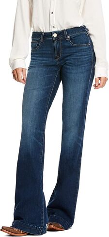 ARIAT Women's Trouser Mid Rise Stretch Kelsea Wide Leg Jean in Saudi Arabia