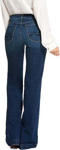 ARIAT Women's Trouser Mid Rise Stretch Kelsea Wide Leg Jean in Saudi Arabia