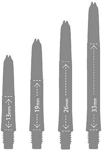 x Laro Dart Shafts: Plastic Nylon Shaft - for Soft Tip and Steel Tip Darts - White 260 (in-Between) in Saudi Arabia