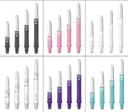 x Laro Dart Shafts: Plastic Nylon Shaft - for Soft Tip and Steel Tip Darts - White 260 (in-Between) in Saudi Arabia