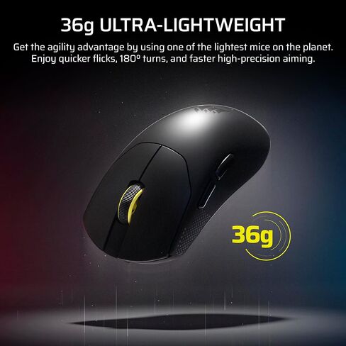 Corsair Sabre v2 PRO Ultralight FPS Wireless Gaming Mouse – 33,000 DPI, 36g Weight, 8,000Hz Hyper-Polling, Mechanical Switches, Up to 70-Hour Wireless Battery Life, Web Hub – Black in Saudi Arabia
