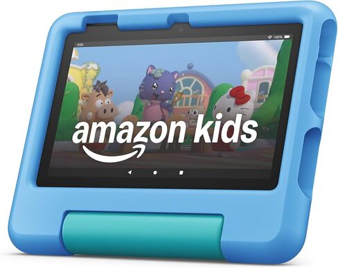 Amazon Fire 7 Kids tablet, ages 3-7 (16GB, Blue) + Backpack Bundle in Saudi Arabia