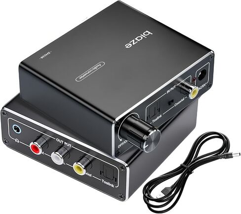 192 كيلو هرتز DAC محول صوت رقمي إلى تناظري، صوت رقمي SPDIF بصري Toslink محوري إلى تناظري L/R ومحول جاك 3.5 مم بصري إلى محول RCA للتلفزيون عالي الوضوح، DVD، مشغلات Blu-Ray وPS3/4 in Kuwait