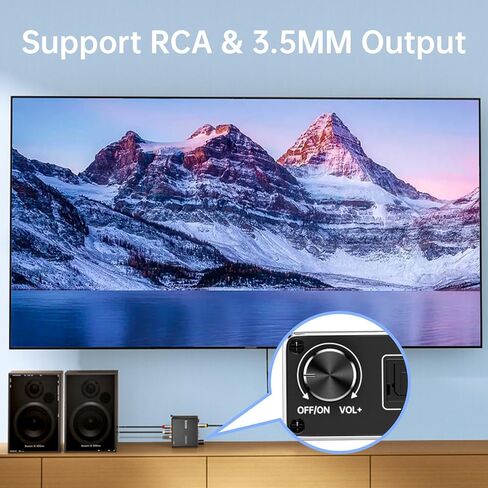 192 كيلو هرتز DAC محول صوت رقمي إلى تناظري، صوت رقمي SPDIF بصري Toslink محوري إلى تناظري L/R ومحول جاك 3.5 مم بصري إلى محول RCA للتلفزيون عالي الوضوح، DVD، مشغلات Blu-Ray وPS3/4 in Kuwait