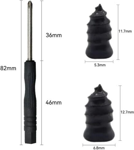 Tire Repair Screws Kit - 2 Sizes Screw-in Tire Plugs for Cars/Motorcycles, Fast DIY Fix with Storage Box & Screwdriver (10 Set) in Saudi Arabia