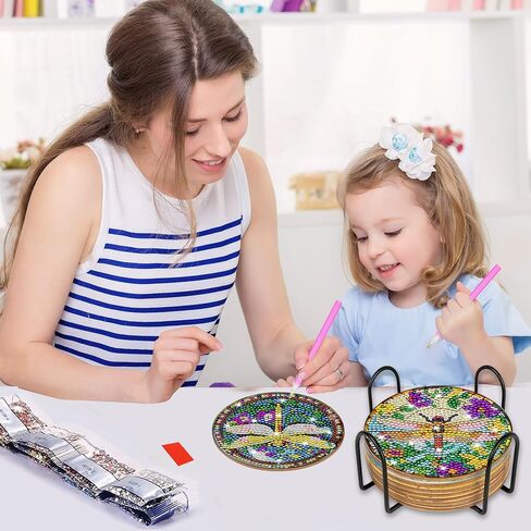 أدوات Cardinal Diamond Art Coasters ، 8 PCS Red Bird Diamond Painting Coaster مع منصات الحامل والفلين ، وفيرات DIY غير المنقولة للبالغين المبتدئين ديكور المنزل Craft ، وهدايا عيد ميلاد عيد الميلاد in Kuwait