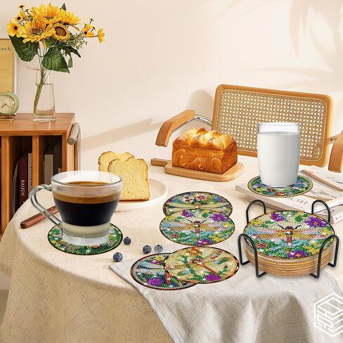 أدوات Cardinal Diamond Art Coasters ، 8 PCS Red Bird Diamond Painting Coaster مع منصات الحامل والفلين ، وفيرات DIY غير المنقولة للبالغين المبتدئين ديكور المنزل Craft ، وهدايا عيد ميلاد عيد الميلاد in Kuwait