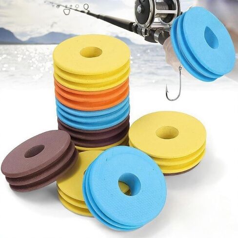 20pcs Portable EVA Color Double Foam Main Shaft Fishing Spool Tracking Line Winding Board Fish Line Accessories in Saudi Arabia