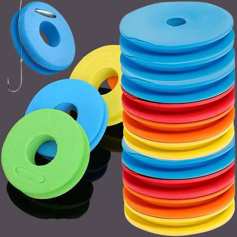 20pcs Portable EVA Color Double Foam Main Shaft Fishing Spool Tracking Line Winding Board Fish Line Accessories in Saudi Arabia